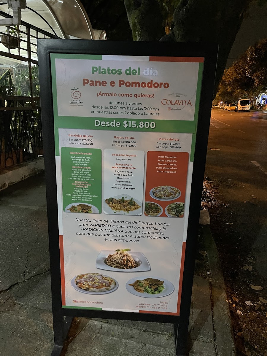 Pane e Pomodoro Laureles Menu - Image 2